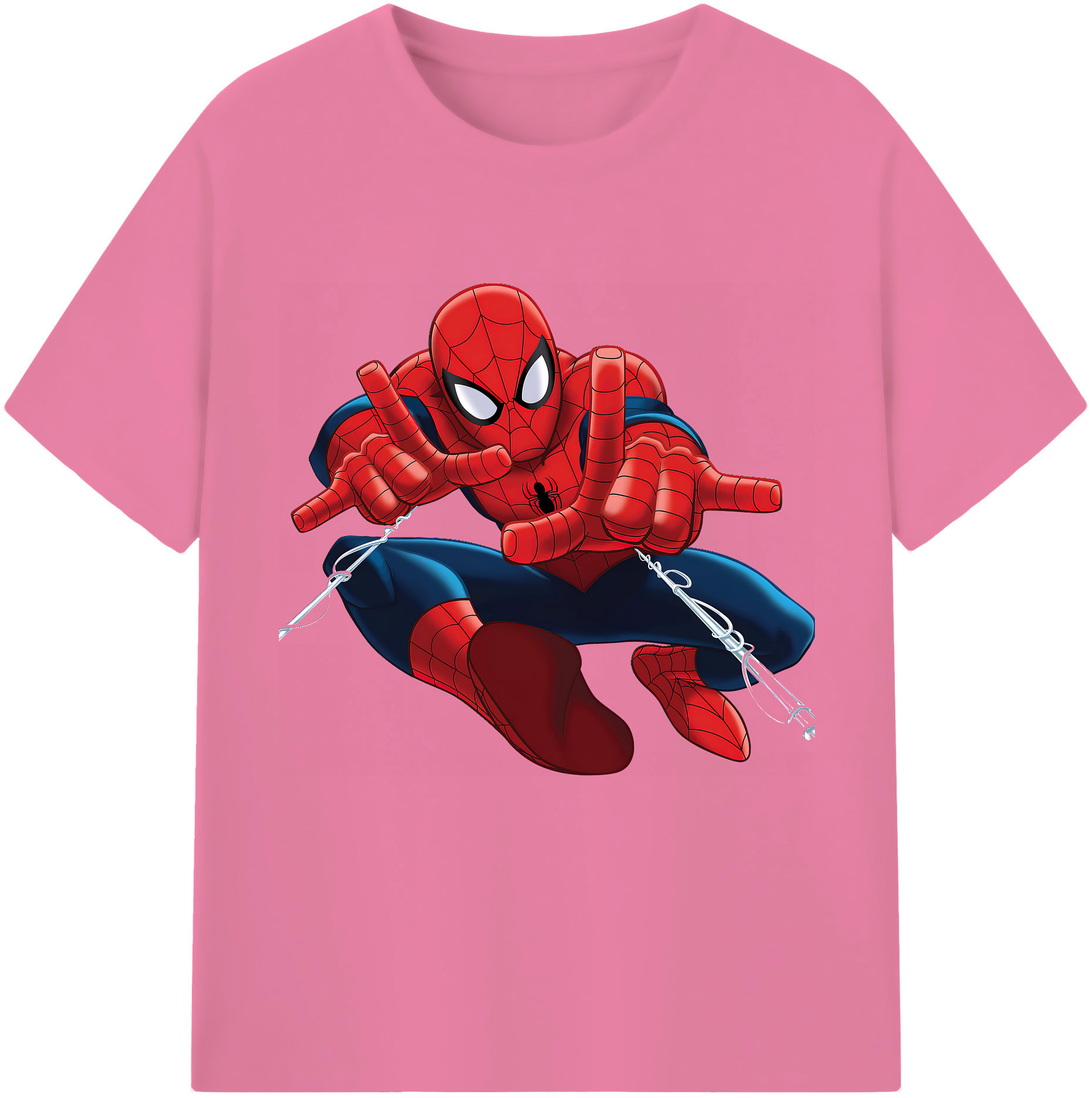 （画像用） Spider Man スパイダーマン 綿100％半袖Tシャツ（フロントプリント）